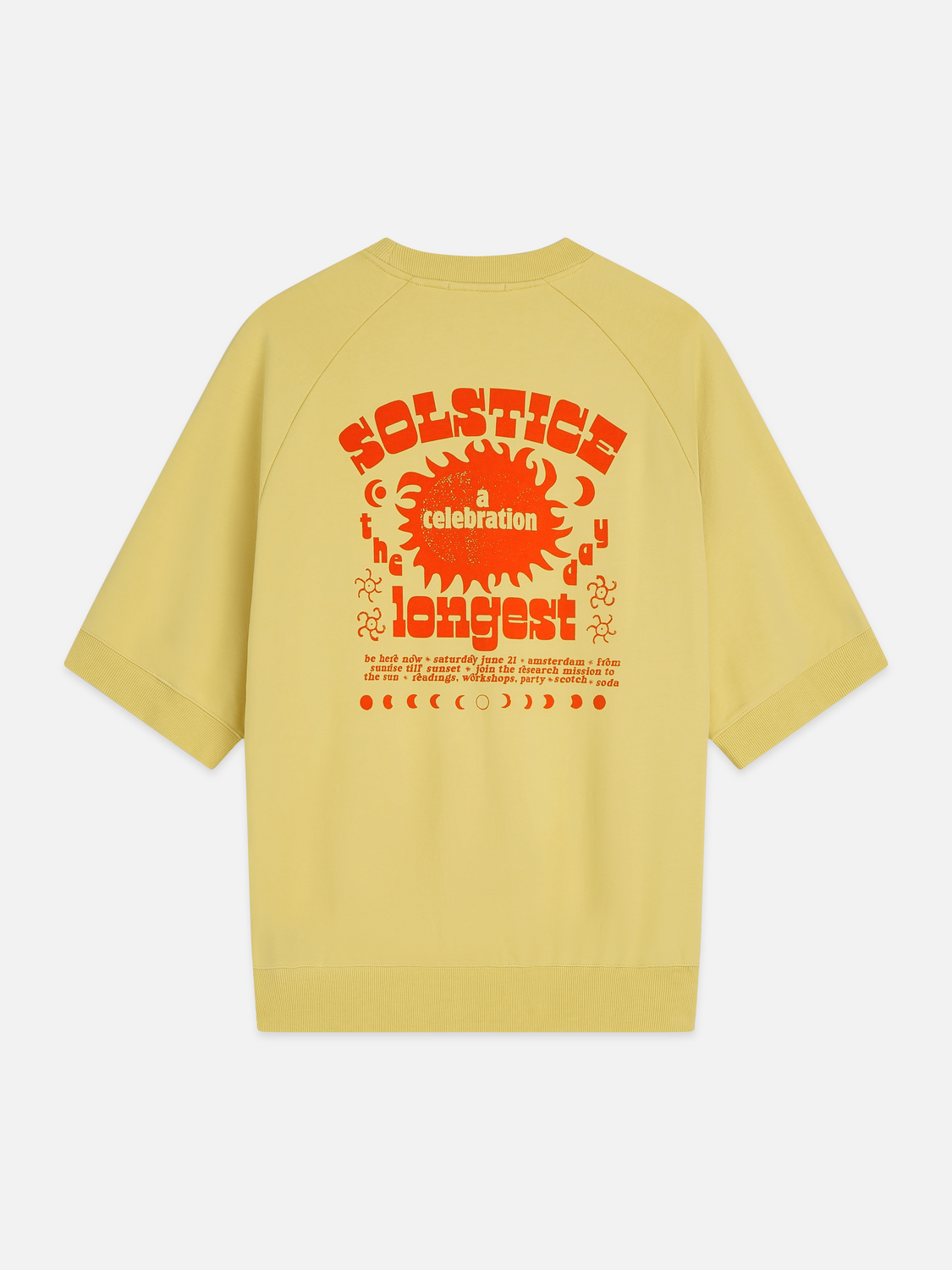 Scotch & Soda Front And Back Artwork Loose-Fit Short Sleeve Sweatshirt