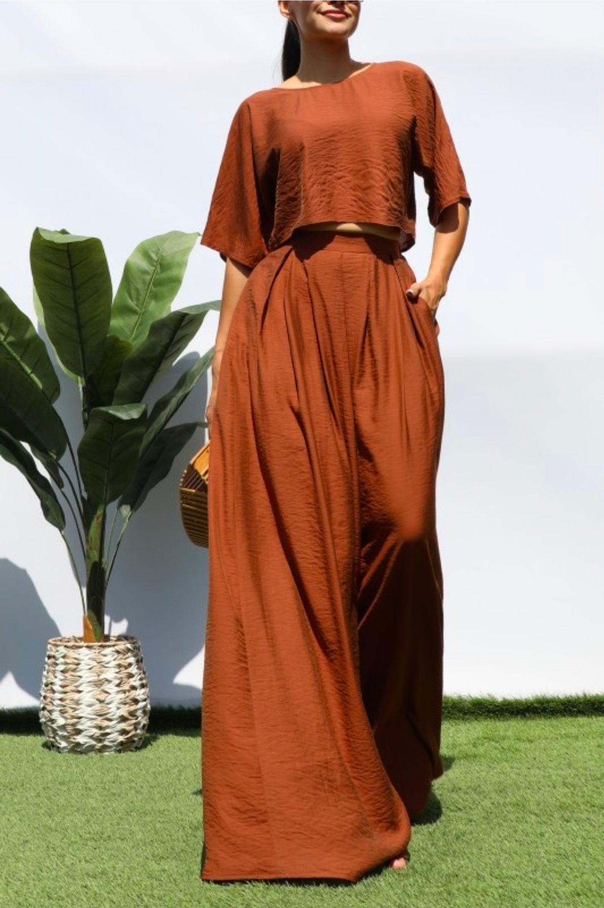 Dress Day Loose Fit Top and Pants Set