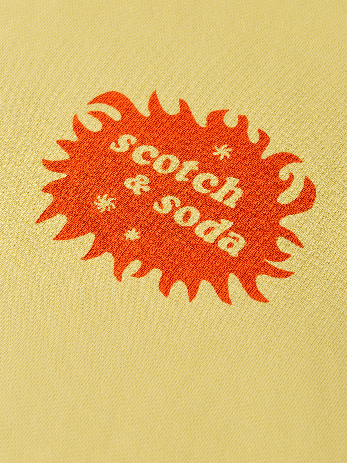 Scotch & Soda Front And Back Artwork Loose-Fit Short Sleeve Sweatshirt