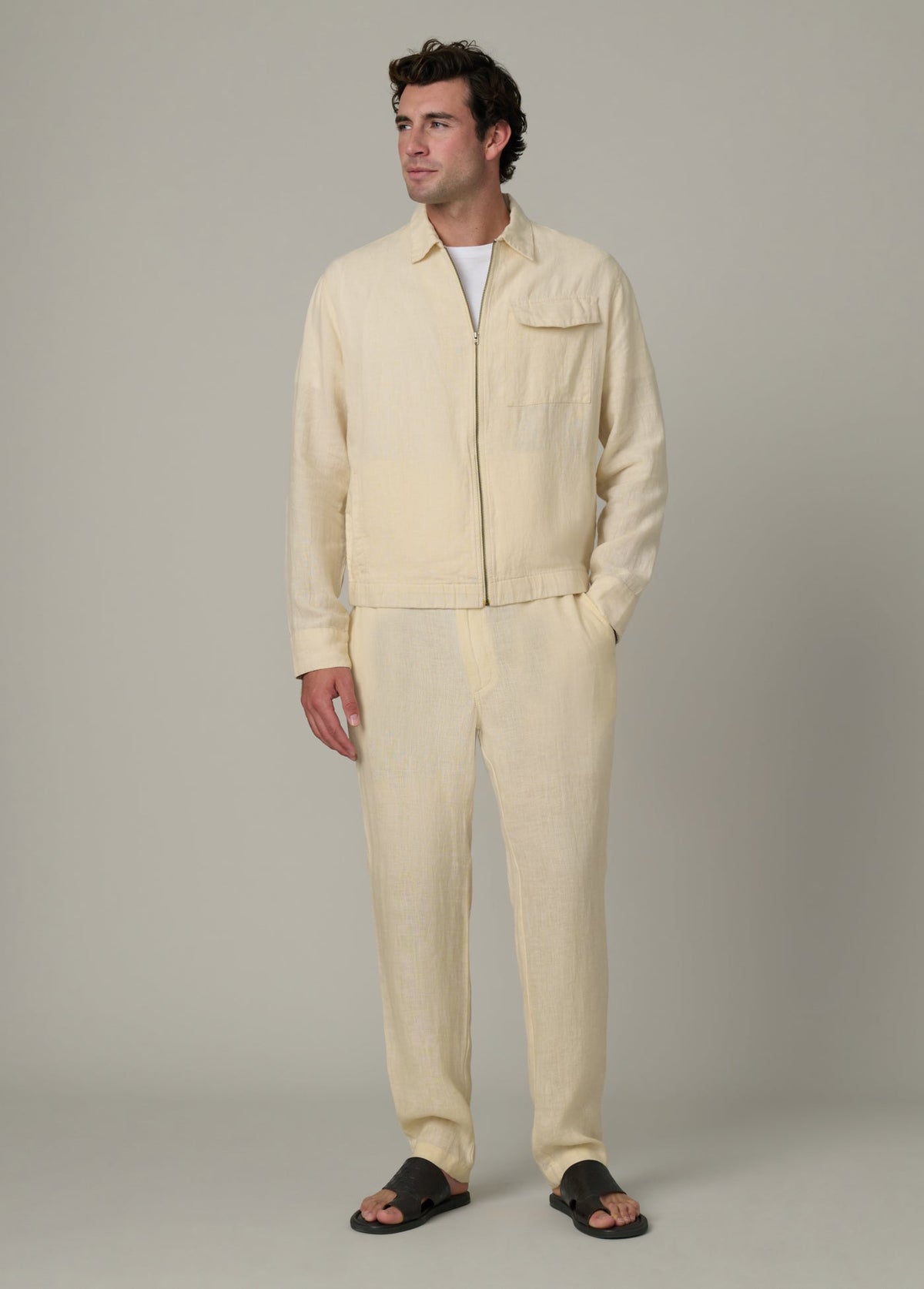 LINEN ZIP JACKET