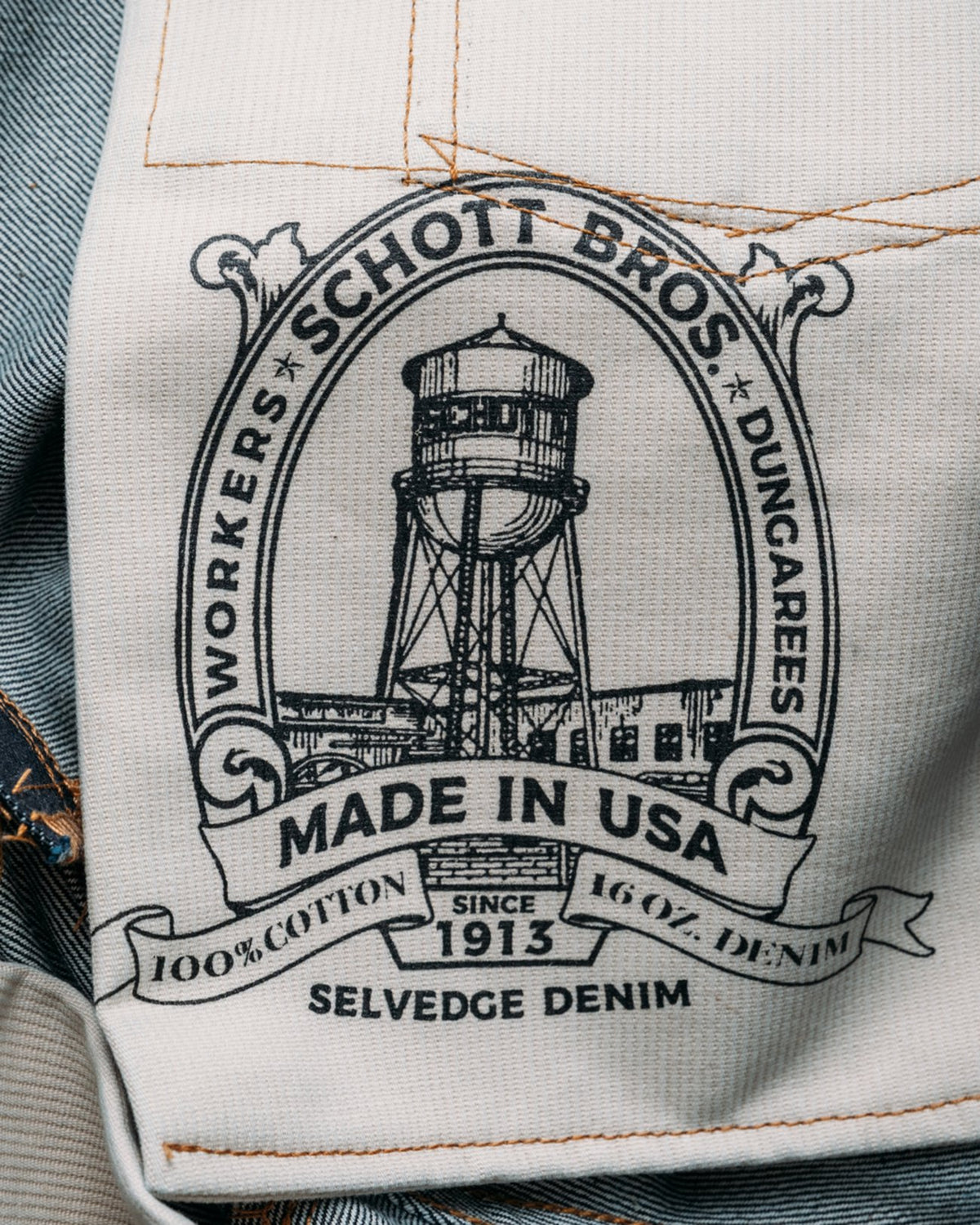Schott Bootcut Jeans 100% Cotton Selvedge Denim