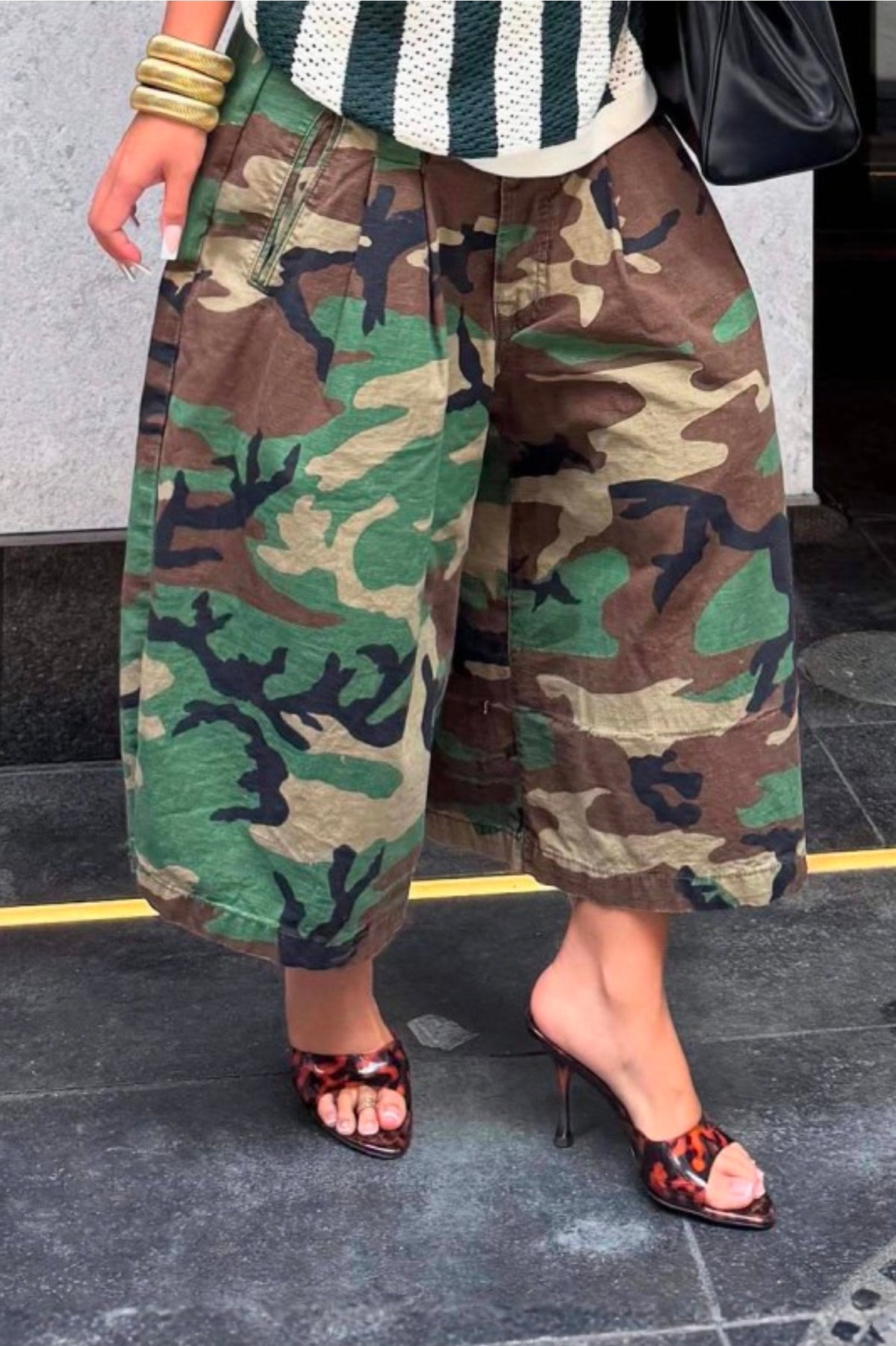 Camouflage Utility Wide leg