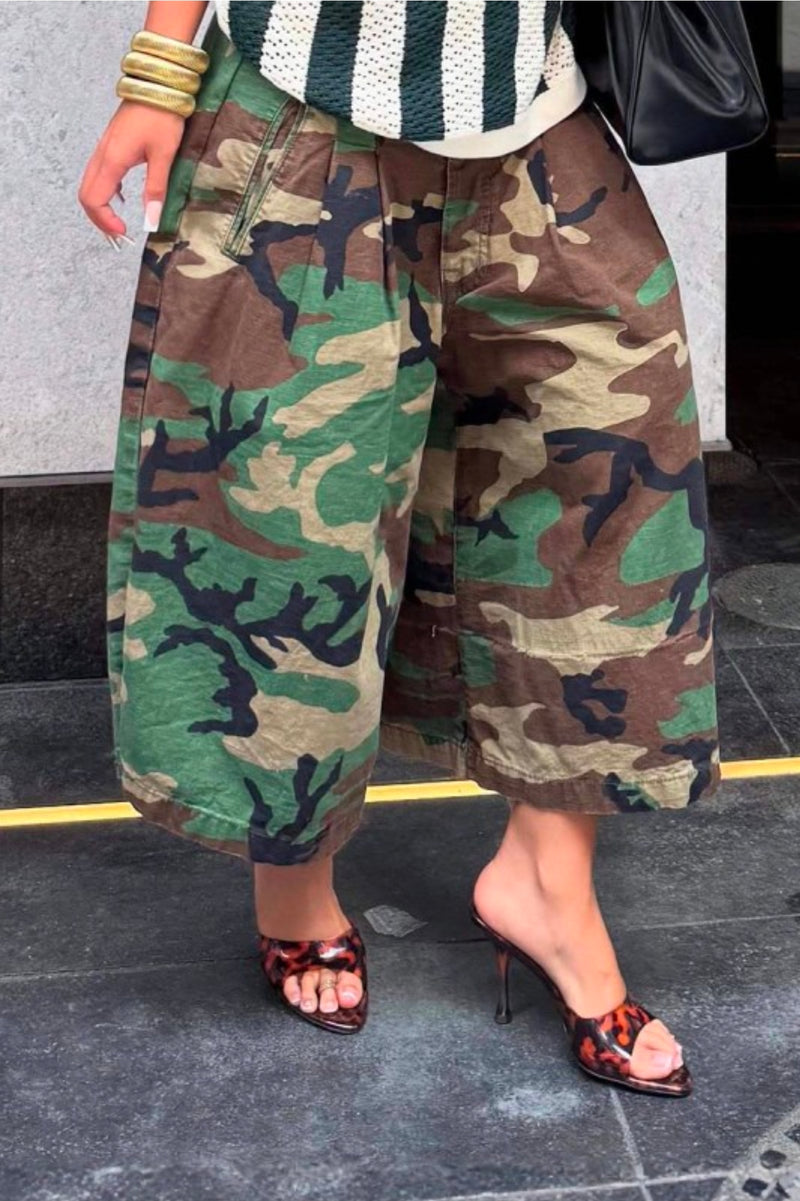 Camouflage Utility Wide leg