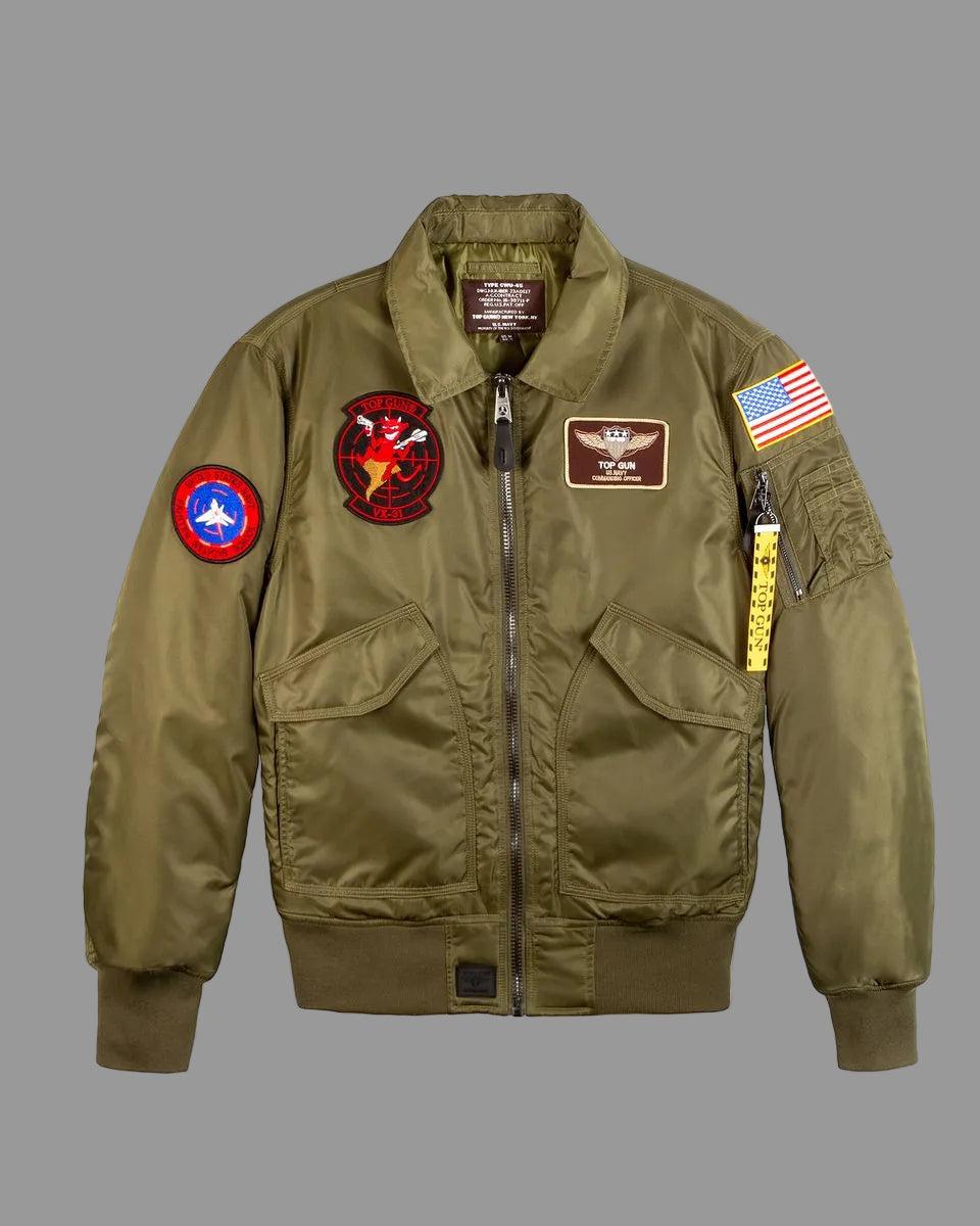 TOP GUN CWU-45 FLIGHT JACKET WITH PATCHES