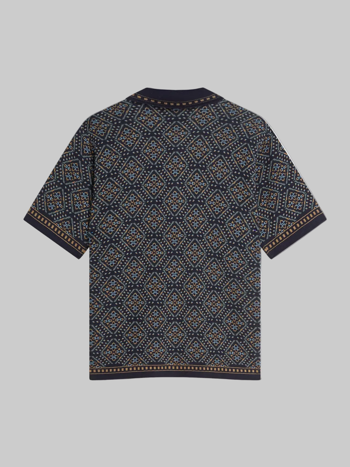 JACQUARD KNITTED SHORT SLEEVED SHIRT