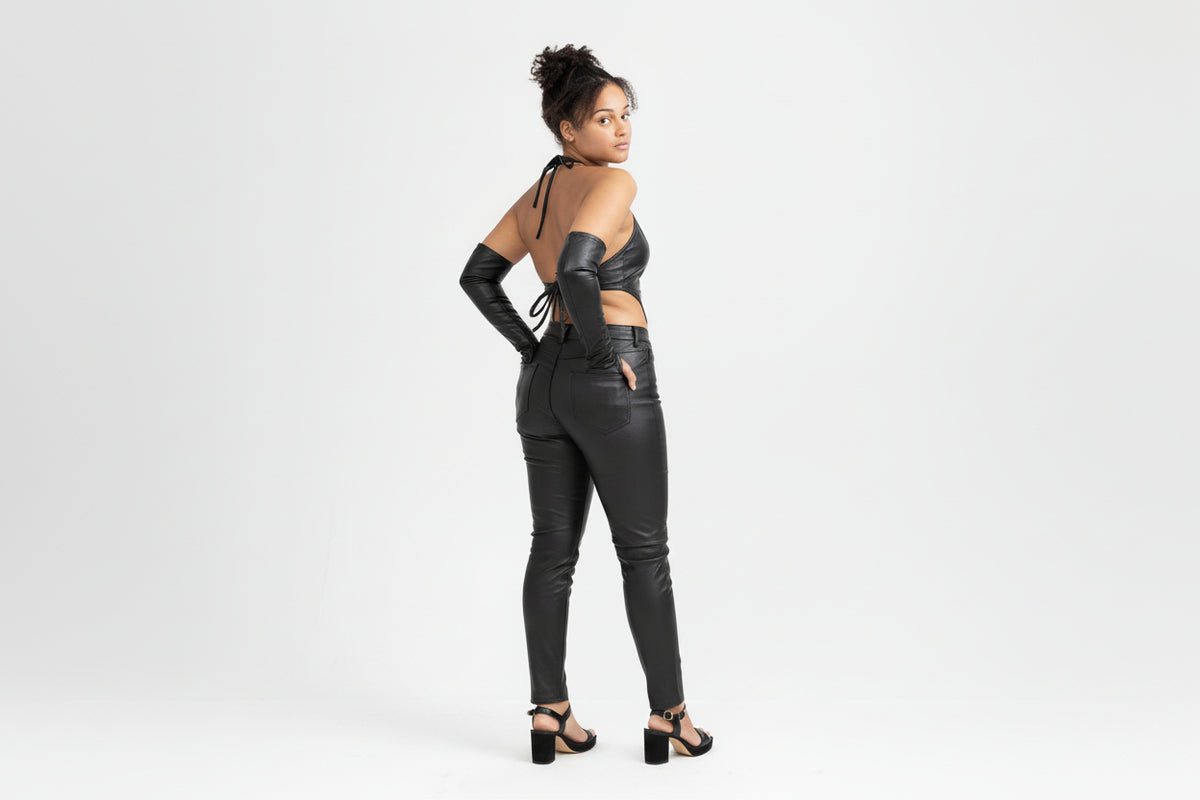 Roxy Fashion Leather Halter Top