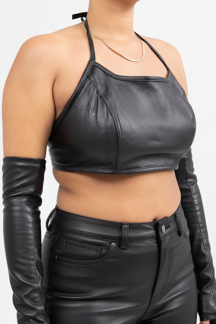 Roxy Fashion Leather Halter Top