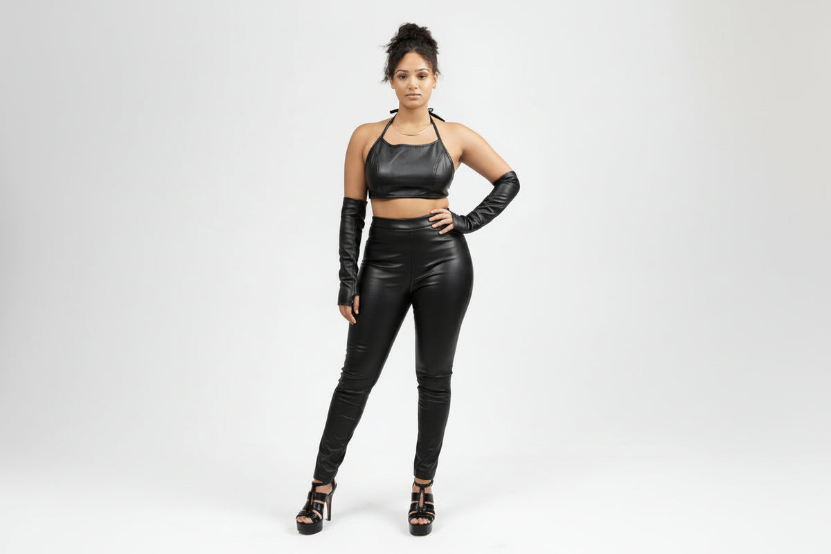 Roxy Fashion Leather Halter Top