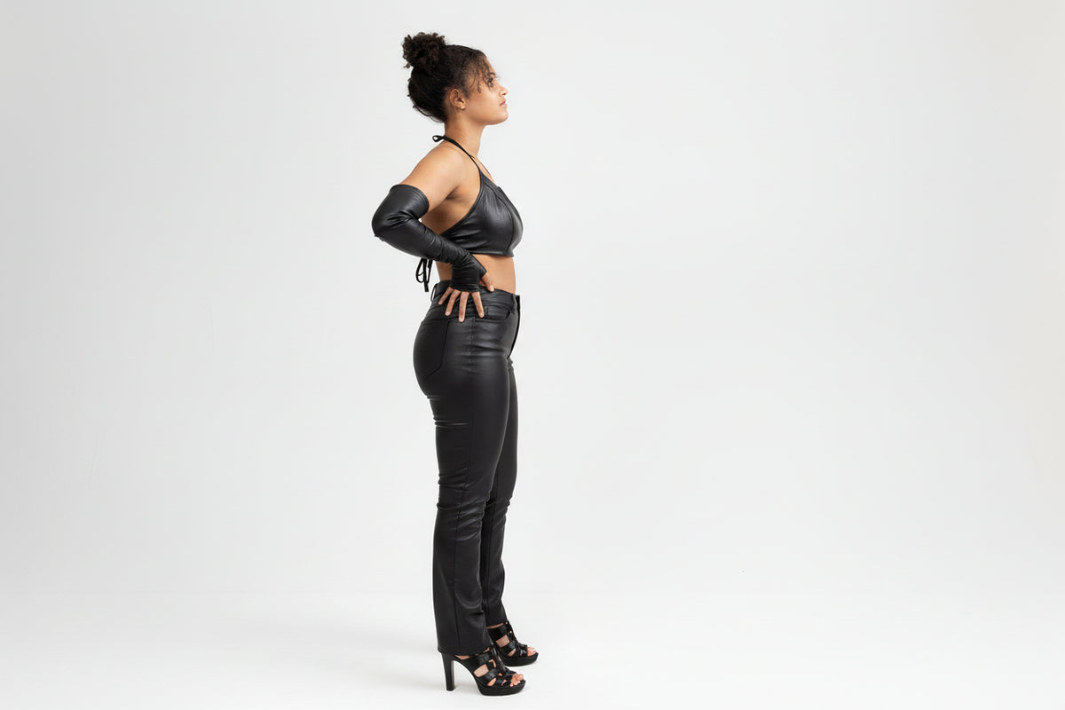 Roxy Fashion Leather Halter Top