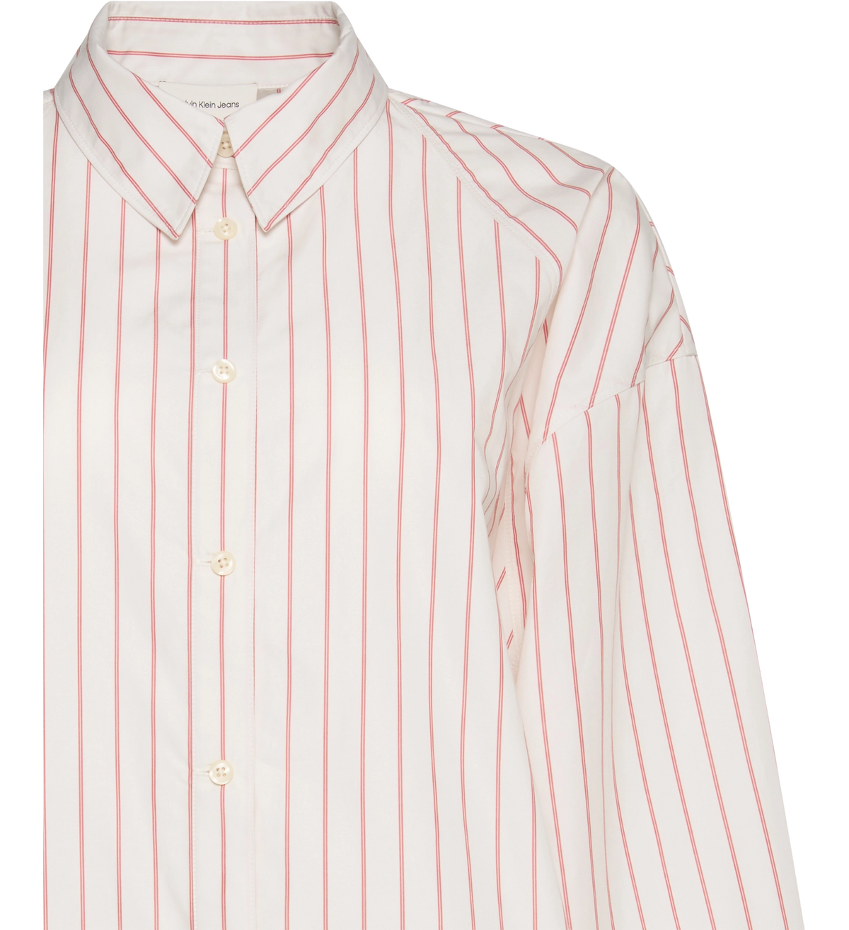 YD STRIPE BOXY CROPPED SHIRT