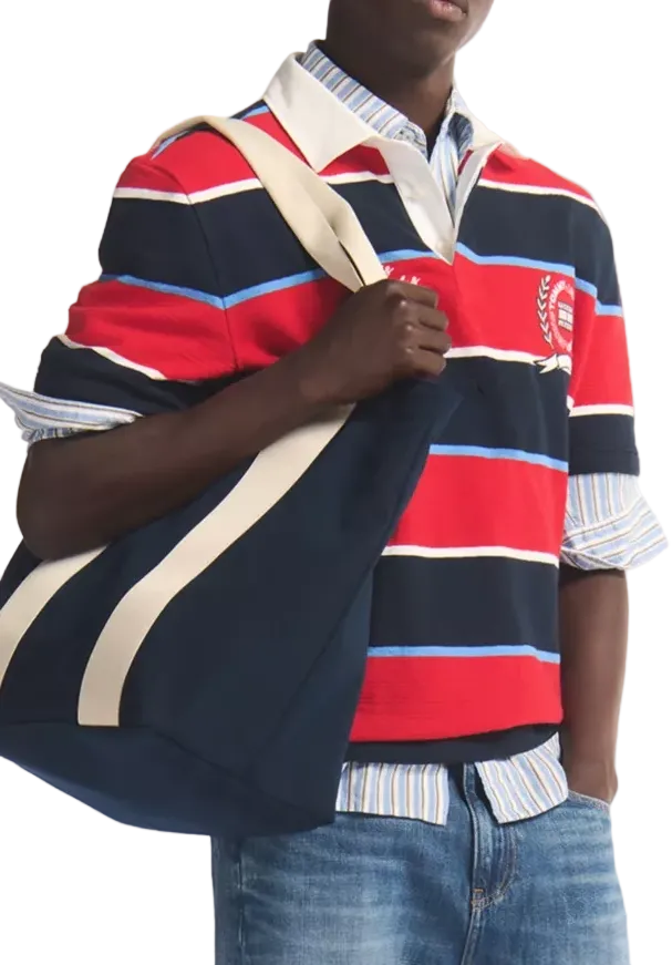 TJM RLX SS BOLD STRIPE SS RUGBY POLO
