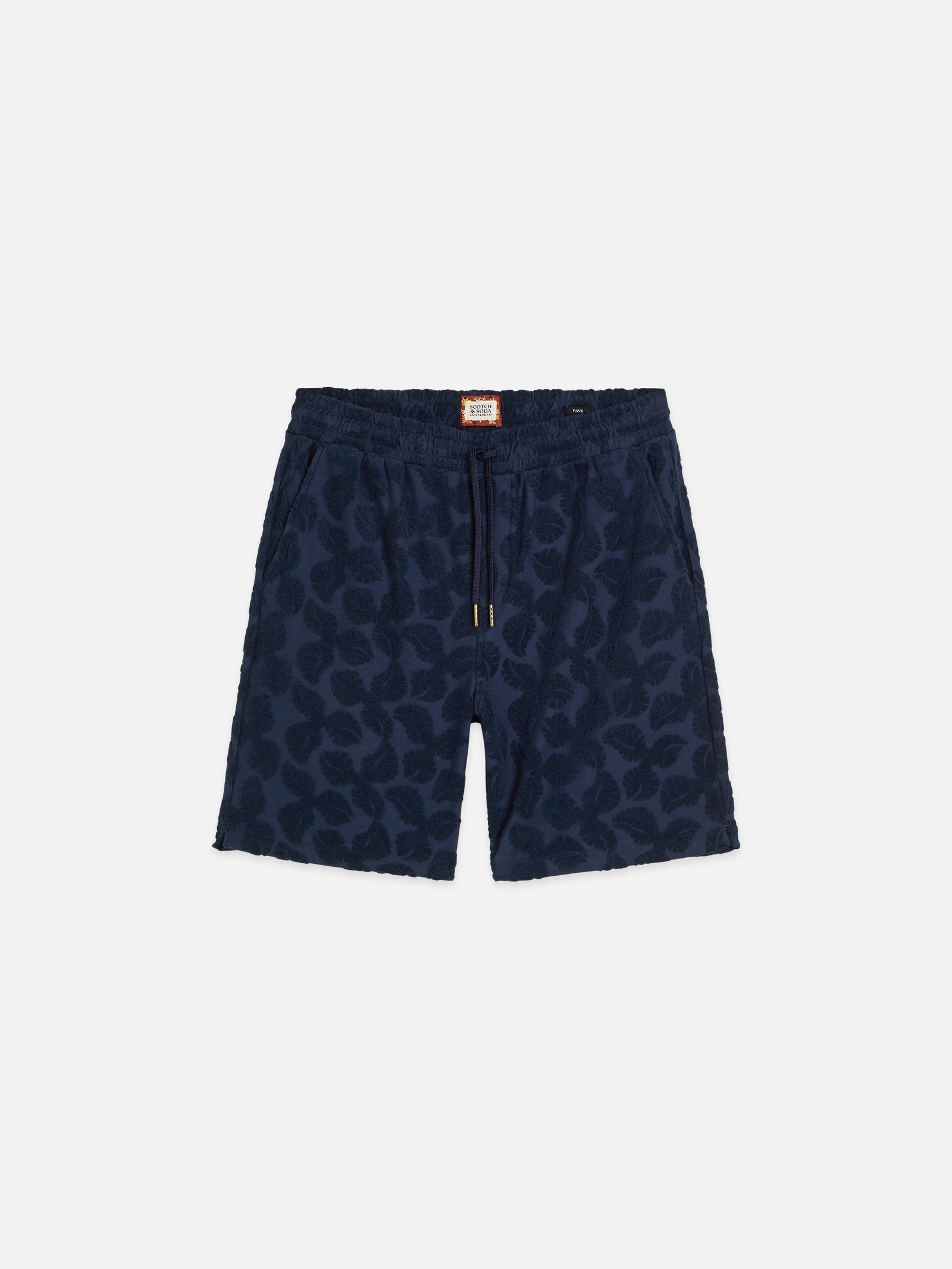 FAVE TERRY JACQUARD RELAXED -FIT BERMUDA SHORTS